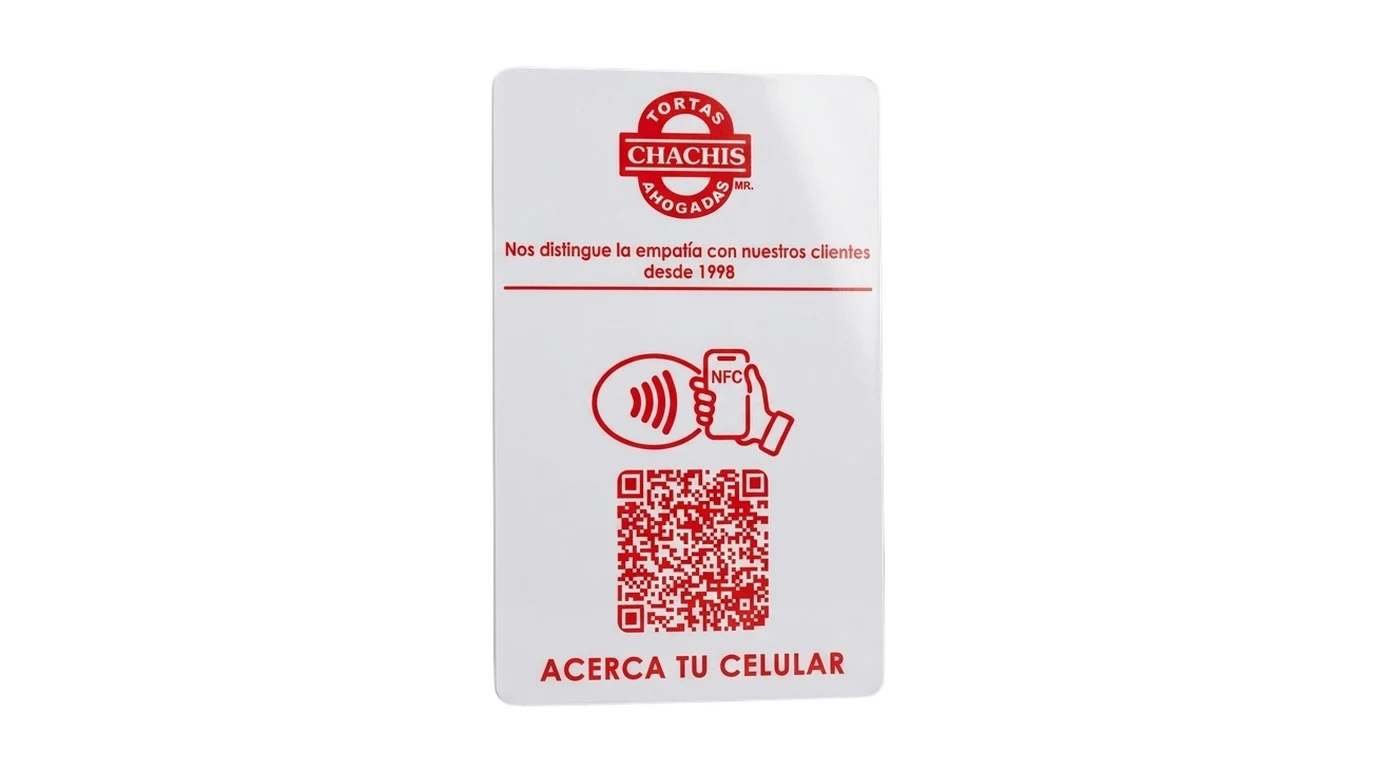 Tarjeta NFC personalizada de Tortas Ahogadas Chachis