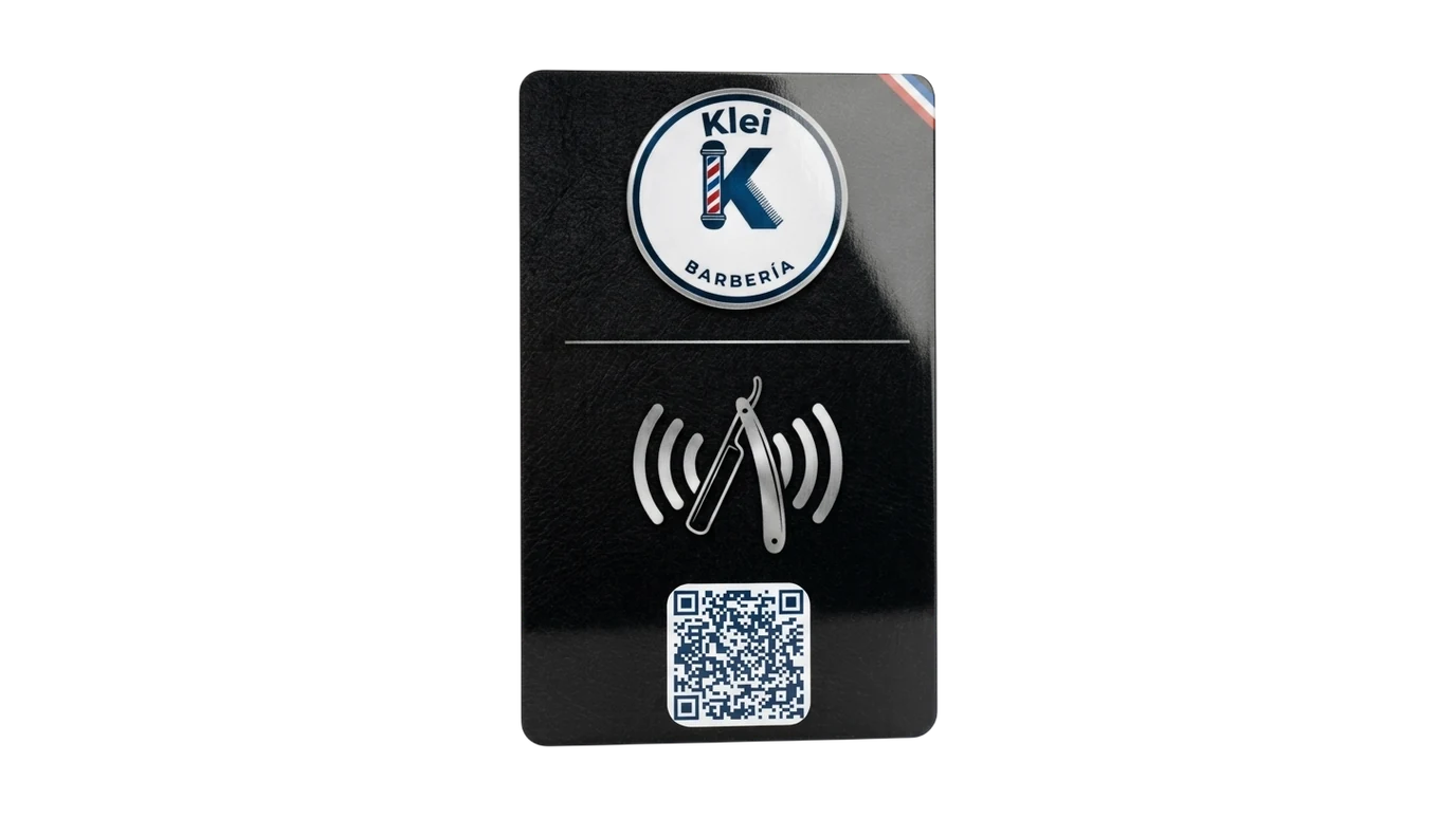 Tarjeta NFC personalizada de Klei Barbería