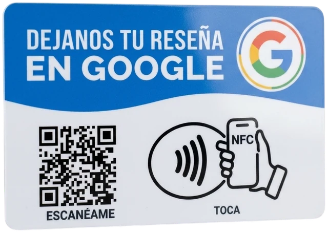 Tarjeta NFC del paquete Básico: Déjanos tu reseña en Google